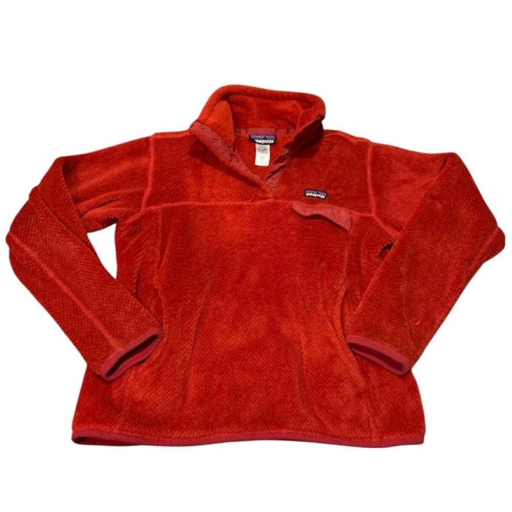 Patagonia Re-Tool Snap-T Pullover Womens Small Rossi Pink Fleece Polartec 25442